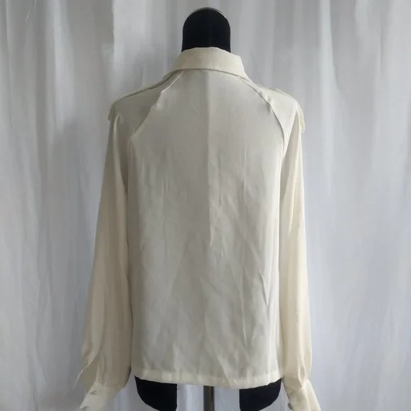NWT Fashion Union Cream Women's Blouse Size 6 - Picture 2 of 3